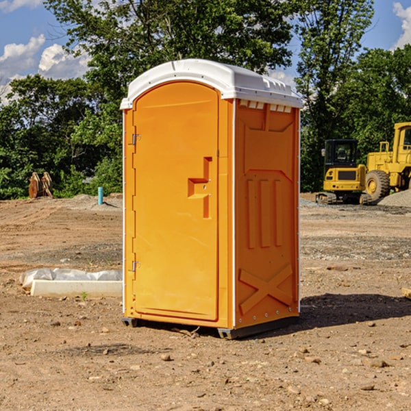 how often are the porta potties cleaned and serviced during a rental period in Conway